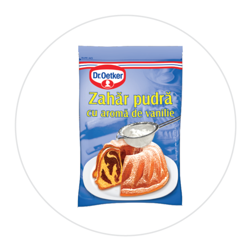 Zahăr pudră cu aromă de vanilie